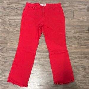 Narrow-Stretch Bootcut Red Jeans